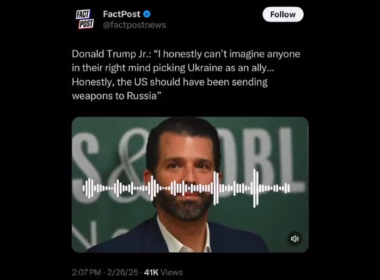 Dems, RINOs Promote Fake Video Of Trump Jr. Supporting Russia